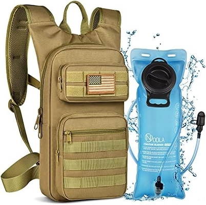 Hydratations-Rucksack mit 3L TPU Wasserblase, taktischer Molle Wasser-Rucksack für Männer Frauen, Hydratations-Pack für Wandern