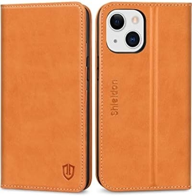 Leder Wallet Klappkoffer Magnetische Dichtung RFID Blockierung Karten-Slot Halter vollständig geschützt Fall kompatibel mit iPhone 13