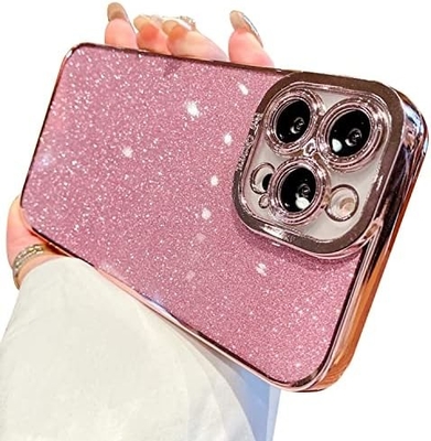 iPhone 12 Pro Max transparentes Gehäuse Design, eingebaute Glitter Luxus glänzendes Papier, Pop und schön