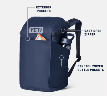 Wasserdichtes Rucksack mit stilvollem Bungee-System vorne Zwei Wasserflaschen Taschen und ausgewogene Trage-Griffgriffe oben