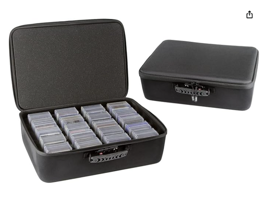 Karten Titan Toploader und One Touch Trading Card Storage Box mit Reißverschluss - Sportkarten Deck Box passt bis zu 400 mit Hülle sammelbare Sportkarten oder bis zu 80 Magnetkästen