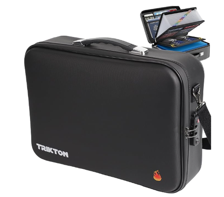 XXL legalgroßes feuer- und wasserfestes Dokumentenkarton mit TSA-Sperre - Hard-Shell-Fall (17×13×6 Zoll) Hard-Case-Datei-Organisator für wichtige Dokumente, Laptop, Reisepass, Testament und Zertifikate