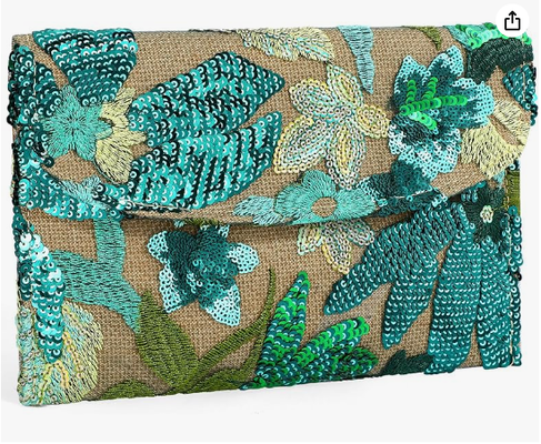 Broderie Sequin Perlen Tasche Blumen Perlen Kupplung Blume Abendtasche Kupplung Taschen für Frauen