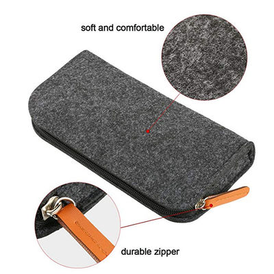 Wiederverwendbarer 3mm geglaubter EVA Pencil Case Dark Grey-Nylonbleistift-Beutel