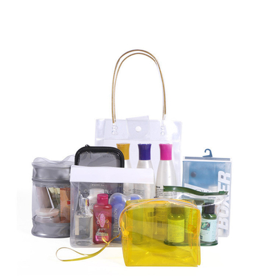 Prägeartiges transparentes Speicher-Taschen-Wäsche-Fall-Reise-Verpacken PVCs TPU kosmetisches