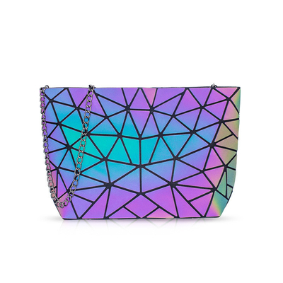 Fashion Geometry Ringer PU-Leder Tragetaschen Laser Farbwechsel
