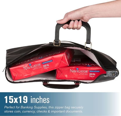 Amazon Hotsales Wasserdichte Geldtasche mit Schloss und 2 Schlüsseln, Schließung Kuriertaschen mit Griff