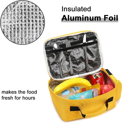 Lunchbox für Kinder Jungen Mädchen Schul-Lunch-Taschen Wiederverwendbarer Kühl-Thermische Mahlzeit Tote für Picknick (gelber Schulbus)