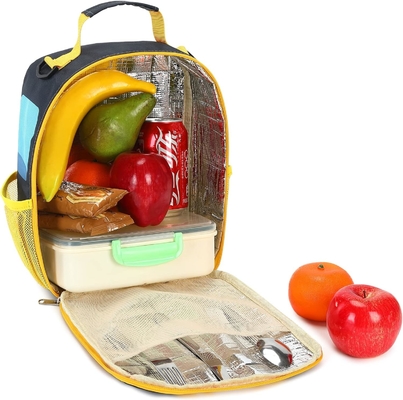 Kinder Mittagspacke für Schülerinnen Jungen Isolierte Mittagsbeutel mit Schultergurt Wiederverwendbares Mittagskocher Tote für Reisen Pini