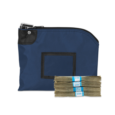 LAMINATED NYLON LOCKING DEPOSIT BAGS - 10W X 8H - bereit zum Versand