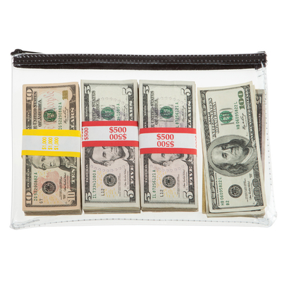 Einfarbig gedruckt - KLEIN VINYL ZIPPER BAG - 12W X 8H - QUICK-SHIP