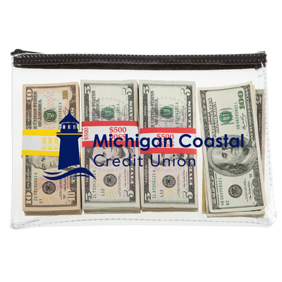 Einfarbig gedruckt - KLEIN VINYL ZIPPER BAG - 12W X 8H - QUICK-SHIP