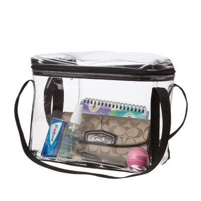 Transparent vinyl wasserdicht sichtbar große Kapazität Brieffase Stil Tasche - 10W X 8H X 5D - Custom Made