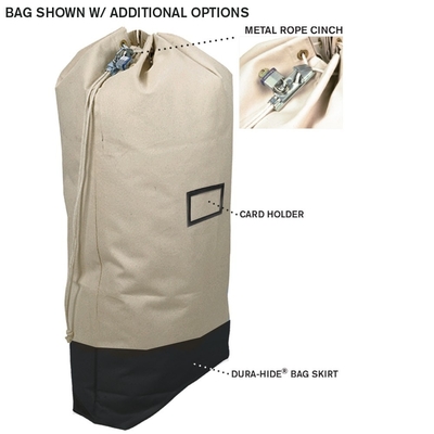 DRAWSTRING-DRAW-OFF LARGE KAPITÄT CANVAS E-MAIL BAG BANK BAG - angepasste Farben verfügbar