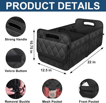 Wagenkofferraum-Organisator für SUV, Wagenorganisatoren und Lagerung mit 6 Taschen, Autozubehör für Frauen/Männer 50LWaterproof