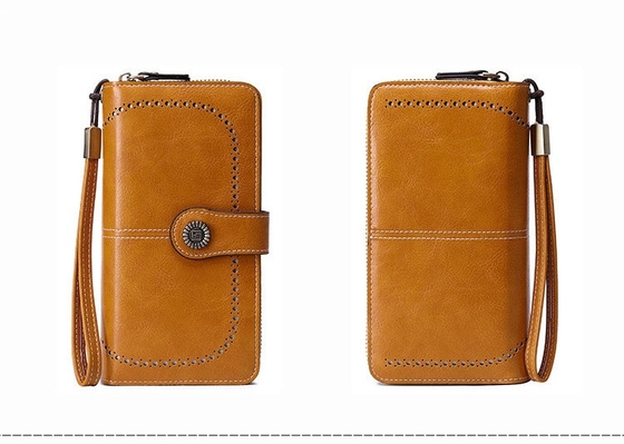 Hochverkäufliche RFID-Antimagnetische Brieftasche Langer Reißverschluss Damenbrieftasche Großkapazität Handtasche