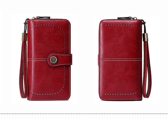 Hochverkäufliche RFID-Antimagnetische Brieftasche Langer Reißverschluss Damenbrieftasche Großkapazität Handtasche