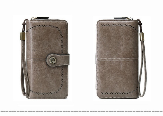 Hochverkäufliche RFID-Antimagnetische Brieftasche Langer Reißverschluss Damenbrieftasche Großkapazität Handtasche