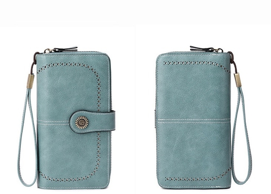 Hochverkäufliche RFID-Antimagnetische Brieftasche Langer Reißverschluss Damenbrieftasche Großkapazität Handtasche