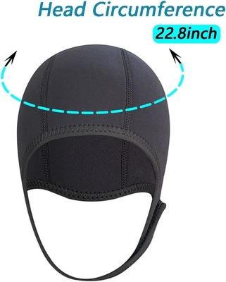 2.5mm Neopren-Tauchkappe Surfkappe,Tauchhut, Thermal Wetsuit Hood Kappe mit Kinn Gürtel, Winddichte Kappe für Surfen Kajak Raf