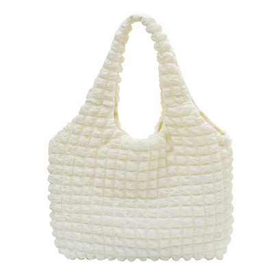 Neue weibliche Wolke Puff Blume Schultertasche weibliche Sommer Leinwand einfache Handtasche