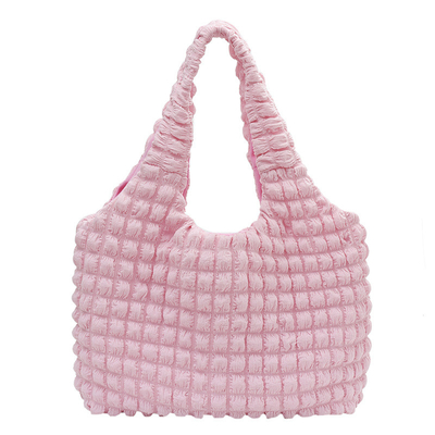 Neue weibliche Wolke Puff Blume Schultertasche weibliche Sommer Leinwand einfache Handtasche