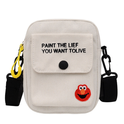 Neues Netzwerk 2024 Rot mit derselben Leinwand Kross-Body-Tasche KINDEN-TASche Studentin kleine frische Hand-Schulter-Tasche