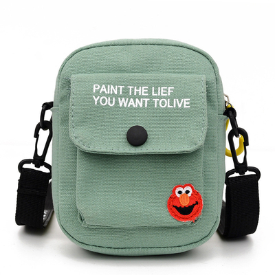 Neues Netzwerk 2024 Rot mit derselben Leinwand Kross-Body-Tasche KINDEN-TASche Studentin kleine frische Hand-Schulter-Tasche