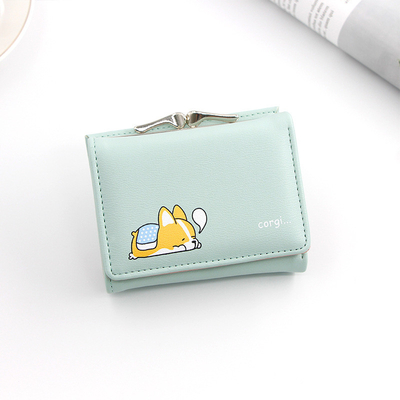 KURZER KLIMP-TASCHEN Frauen-Herz-Form-Hardware Klammer-TASCHEN SOLID COLOR Einfache Münze Geldbeutel Karten-TASCHEN KURZER KLIMP-TASCHEN