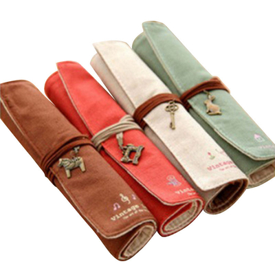 FREISCH und modisch Großflächiger Stift Tasche Bleistiftkoffer Einfacher kreativer Junior High School Männer und Frauen Leinwand Bleistift