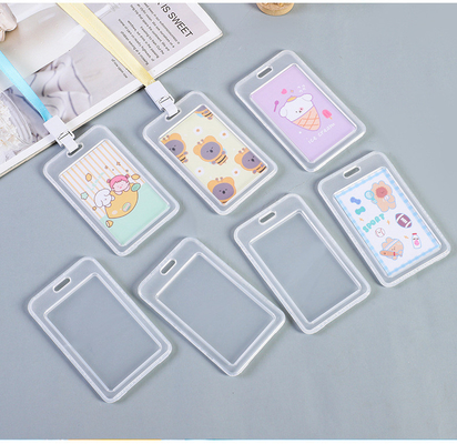 Transparente Karteninhaber Arbeitskarte LANYARD RICE CARD NAME TAG CAMPUS CARD STUDENT BUS SCHOOL Karte Inhaber Zugangskarte