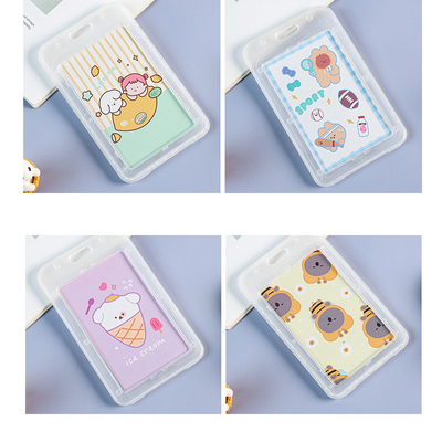 Transparente Karteninhaber Arbeitskarte LANYARD RICE CARD NAME TAG CAMPUS CARD STUDENT BUS SCHOOL Karte Inhaber Zugangskarte
