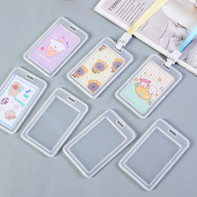 Transparente Karteninhaber Arbeitskarte LANYARD RICE CARD NAME TAG CAMPUS CARD STUDENT BUS SCHOOL Karte Inhaber Zugangskarte