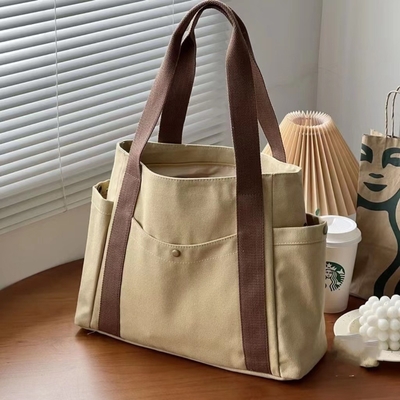 Leinwand Tasche Tote ausgehen Leinwand All-in-One-Arbeit hohe Erscheinung Ebene pendeln große Kapazität Kunststudent einzelne Schulter