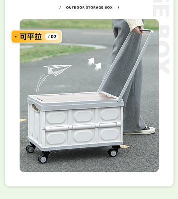 Aufbewahrungsbox für den Kofferraum des Autos Aufbewahrungsbox für das Camping Outdoor Aufbewahrungsbox für das Camping Faltbarer Aufbewahrungsbox mit Holzdeckel für das Picknick