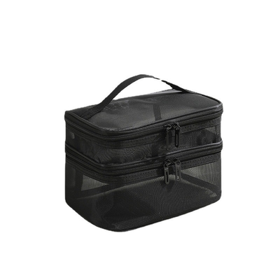 NEUE GAUZE MAKEUP Tasche GROSSE FÜHRERKAPITÄT SIMPLISCHE tragbare Toilettenbeutel Doppelschicht tragbare kosmetische Lagertasche