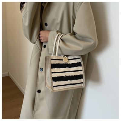 TOTE BAG CANVAS BAG CANVAS GIRL neu gedruckt TOTE INS PORTABLE BENTO LUNCH BOX Arbeit