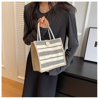 TOTE BAG CANVAS BAG CANVAS GIRL neu gedruckt TOTE INS PORTABLE BENTO LUNCH BOX Arbeit