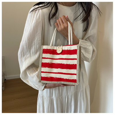 TOTE BAG CANVAS BAG CANVAS GIRL neu gedruckt TOTE INS PORTABLE BENTO LUNCH BOX Arbeit