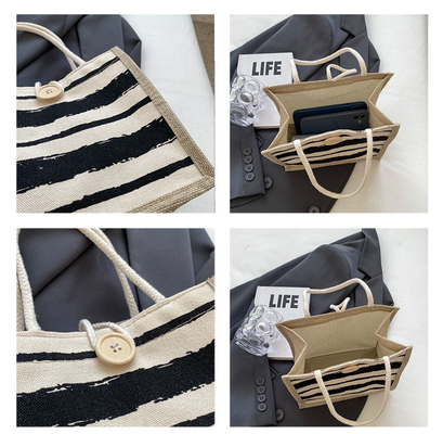TOTE BAG CANVAS BAG CANVAS GIRL neu gedruckt TOTE INS PORTABLE BENTO LUNCH BOX Arbeit
