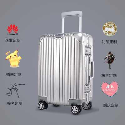 Alle-Metall-Kofferkoffer-Aluminium-Kofferkoffer 20-Zoll-Aluminium-Magnesium-Legierung Trolley-Box-Mehrrad-Aluminium-Rahmen-Koffer