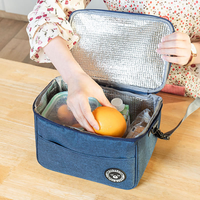 Lunchbox Handtasche Quadrat Isolierte Tasche Aluminiumfolie Verdickte Bento Tasche Büro Studenten bringen Mahlzeiten Große Kappe