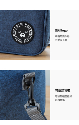 Lunchbox Handtasche Quadrat Isolierte Tasche Aluminiumfolie Verdickte Bento Tasche Büro Studenten bringen Mahlzeiten Große Kappe