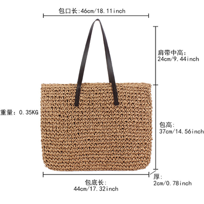 GRENZüberschreitende Neue Großkapazitäts-Zufallsstrohtasche JAPAN UND SOUTH KOREA Schultertasche