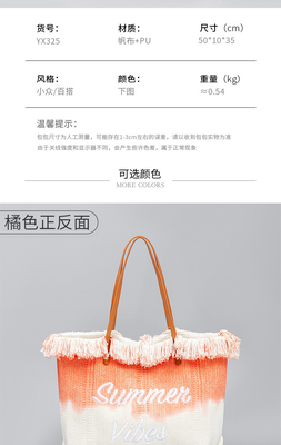 GEBREIDETER TOTE TASSEL DESIGN Leinwand Tasche Gebreidetes Alphabet Leinwand Unterarm Neue Schulter Sommer hohe Kapazität Damen Tasche