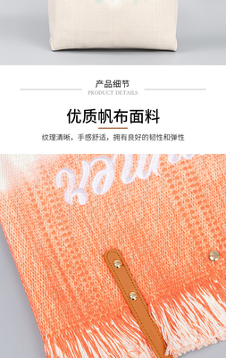 GEBREIDETER TOTE TASSEL DESIGN Leinwand Tasche Gebreidetes Alphabet Leinwand Unterarm Neue Schulter Sommer hohe Kapazität Damen Tasche