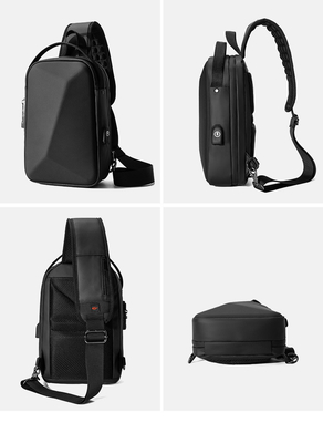 Neue Männer-Brusttasche Großkapazität Schulter-Tasche Kross-Body-Tasche Männliche Freizeit-Büro-iPad Computer-Brusttasche Hard Shell