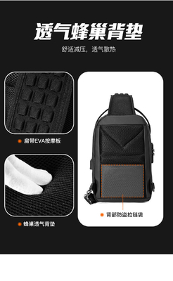 Neue Männer-Brusttasche Großkapazität Schulter-Tasche Kross-Body-Tasche Männliche Freizeit-Büro-iPad Computer-Brusttasche Hard Shell