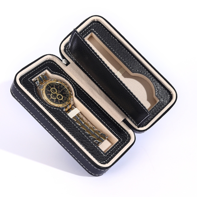 VINTAGE STYLE 8-BIT ELEKTROMECHANISCHE Uhrenkoffer Mode abgerundete Ecken Persönlichkeit Uhr Display Reißverschluss Tasche