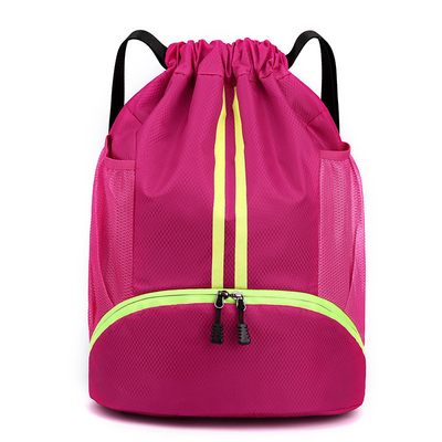 BUNDLE Tasche DRAWSTRING Rucksack tragbare Basketballtasche Trockene und feuchte Trennung Schwimmtasche Outdoor-Sport MULTIFUNKTIONAL